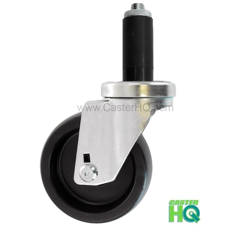 Casterhq 5"x1-1/4" Swivel Caster, Polyolefin Wheel, 1-1/8" Expanding Stem ,  HDLDPO514-118